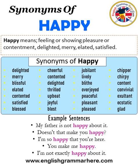 synonyms for joy and happiness.